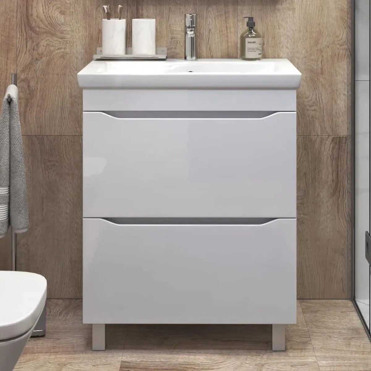 Тумба с раковиной напольная VIGO Grani 202, 70 см