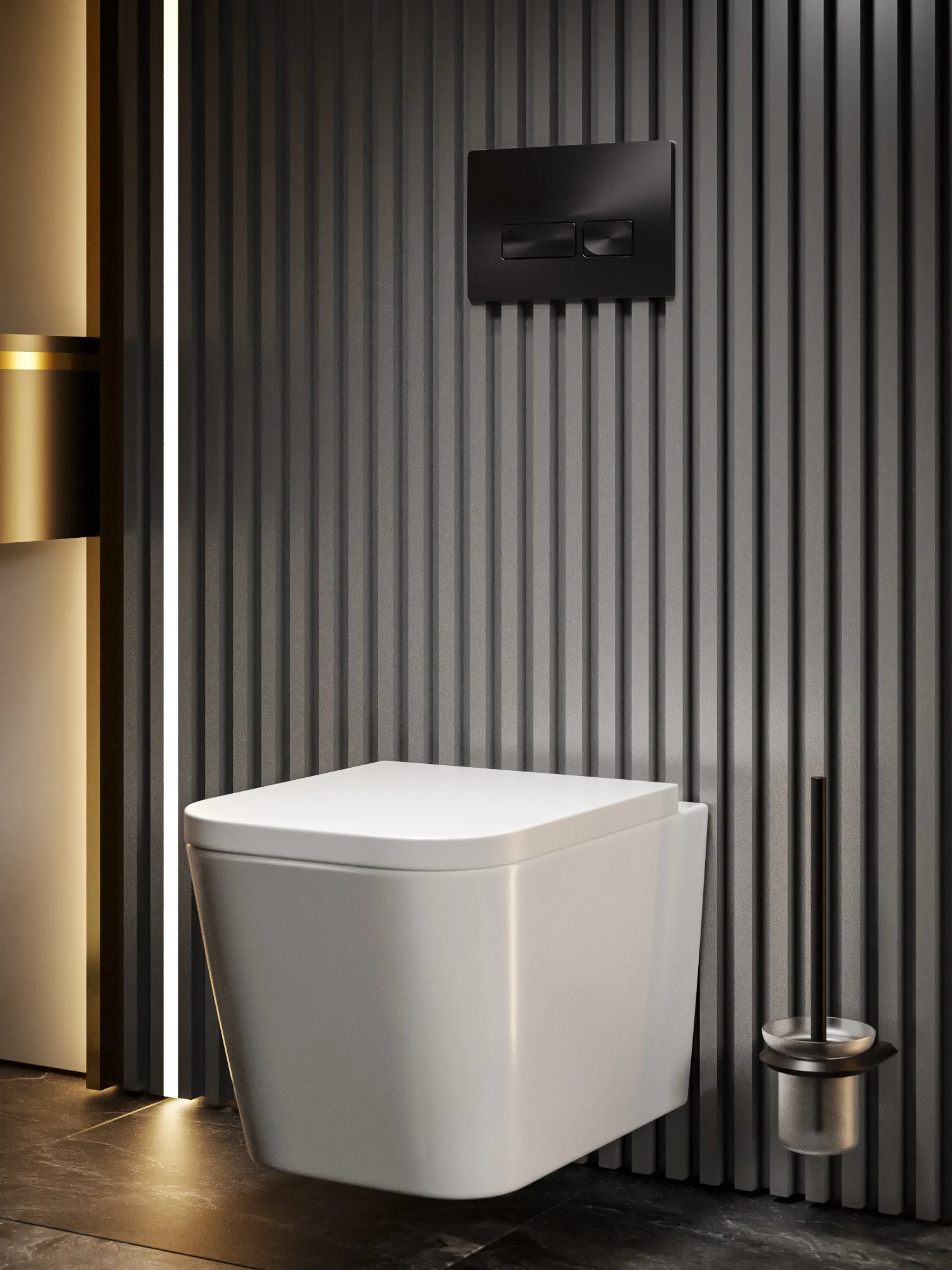 Клавиша смыва Knotlor BIS105BL, черный (серия 1)