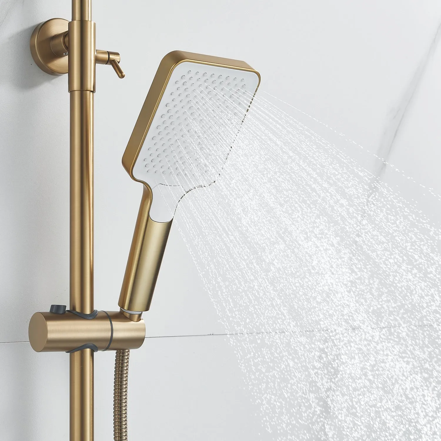 Душевая система Shevanik S9936G, золотой сатин