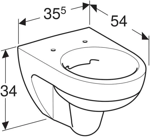Унитаз подвесной Geberit Renova Nr.1 Rimfree 203050