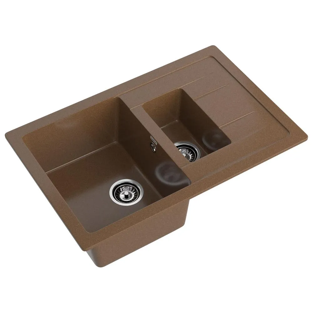 Кухонная мойка GranFest QUADRO 775KL, терракот