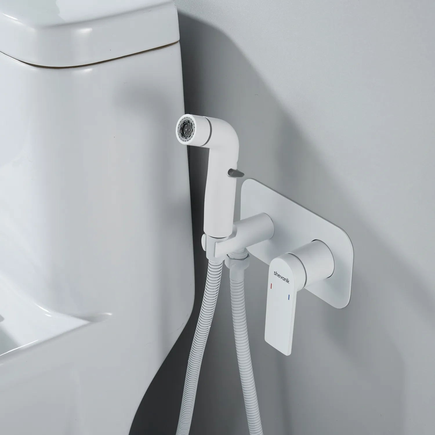 Гигиенический душ со смесителем Shevanik S4105C, белый