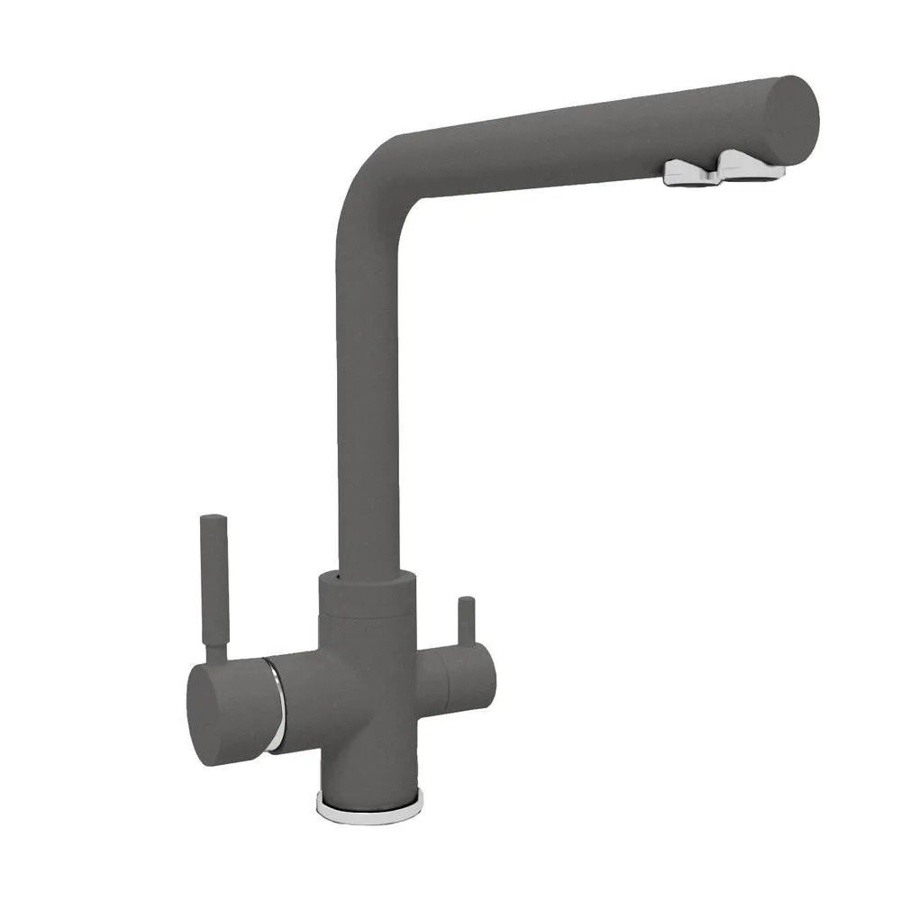 Смеситель для кухни с подключением фильтра Florentina АЛЬДО 333.40H.2123.307, серый шёлк