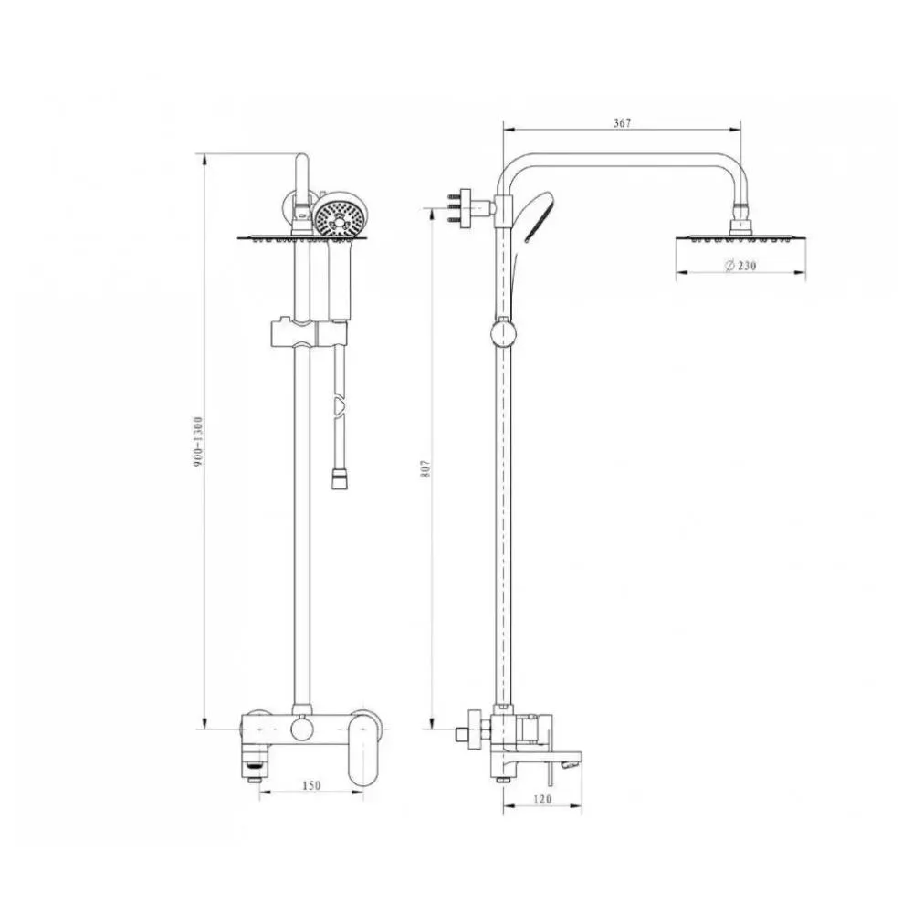 Душевая система Grocenberg GB7011CR, хром