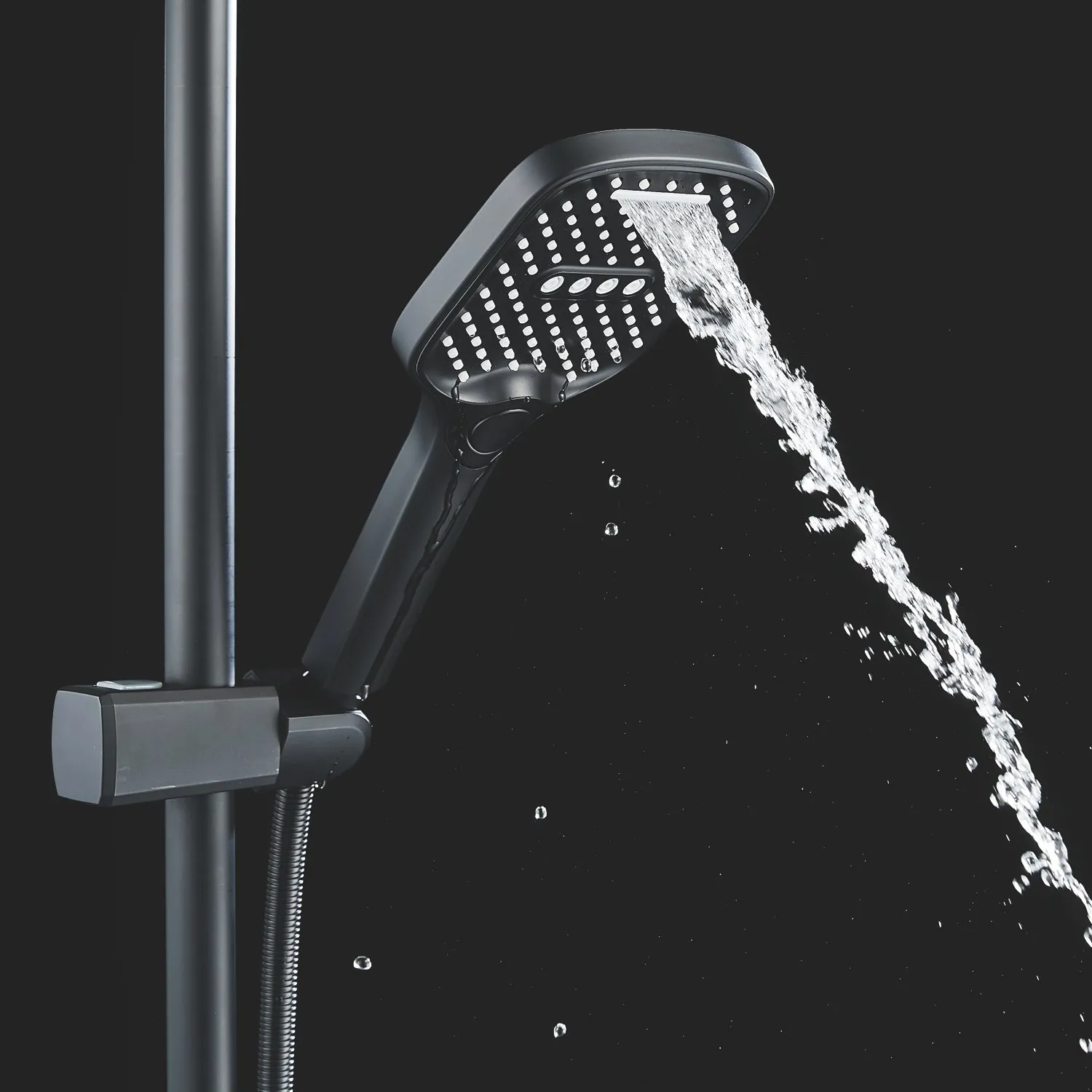 Душевая система Shevanik S4136H, черный