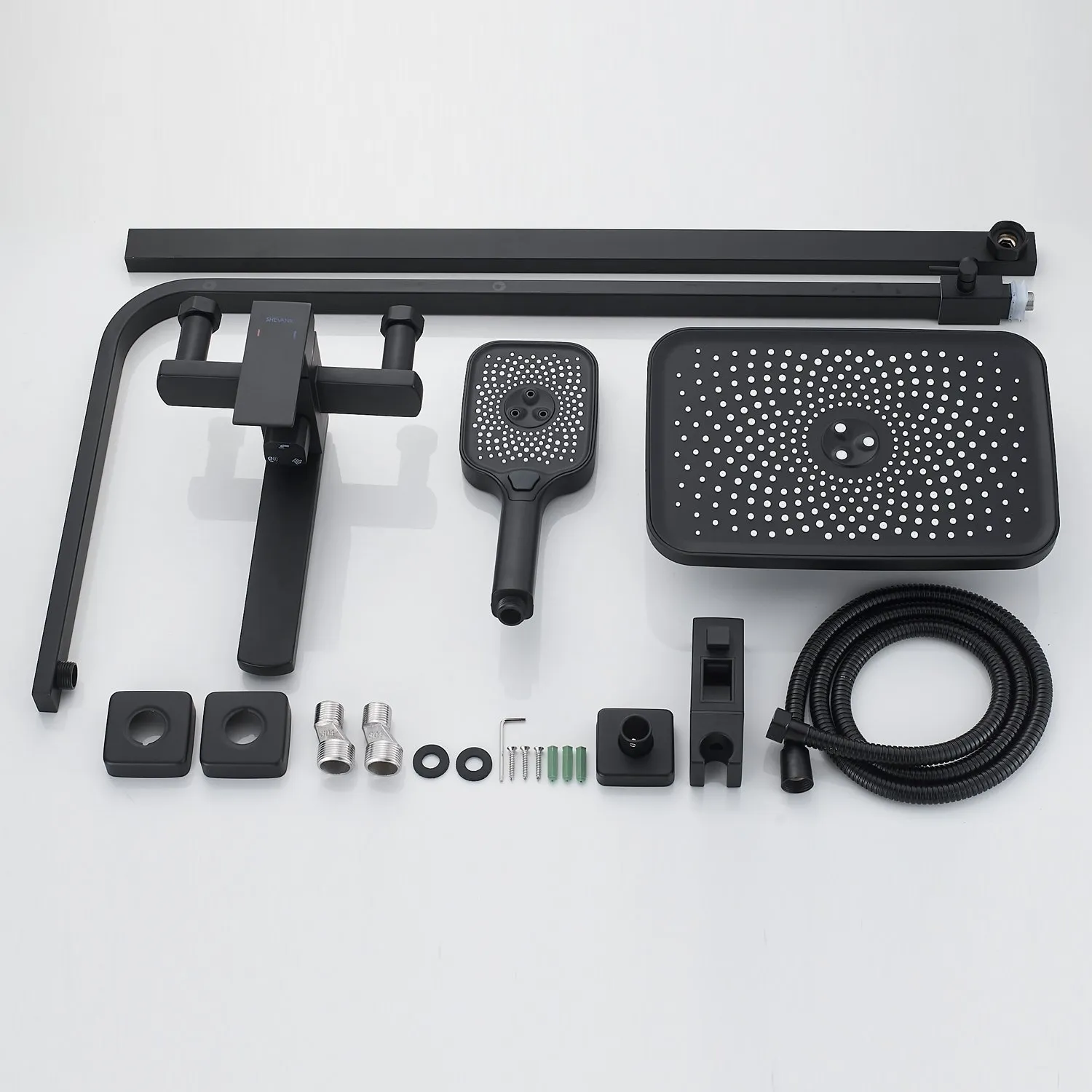 Душевая система Shevanik S7036H, черный