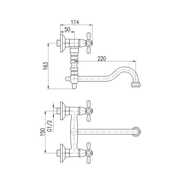 Смеситель универсальный Rav Slezak Morava MK101.5/29Z
