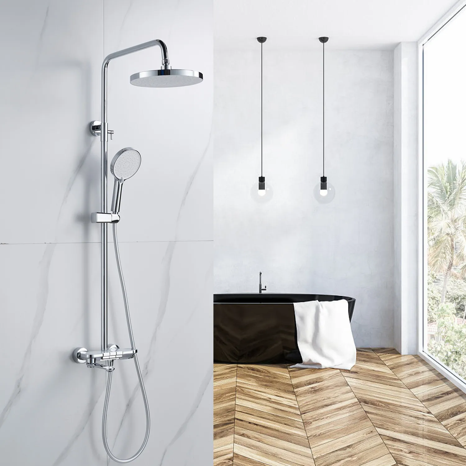 Душевая система Shevanik S4726, хром