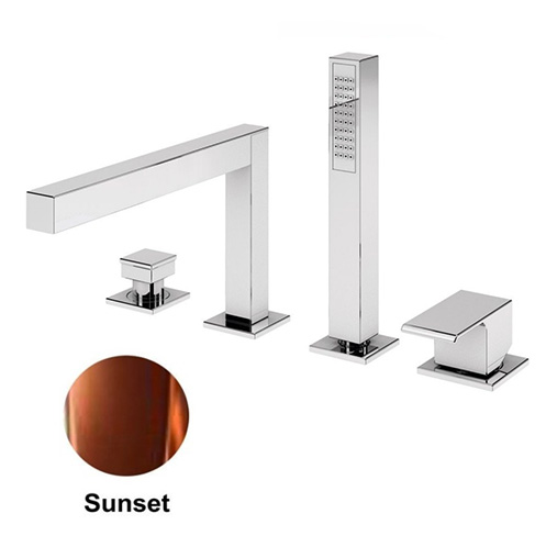 Смеситель на борт ванны Cezares Porta, Sunset (PORTA-BVDM4-SS)