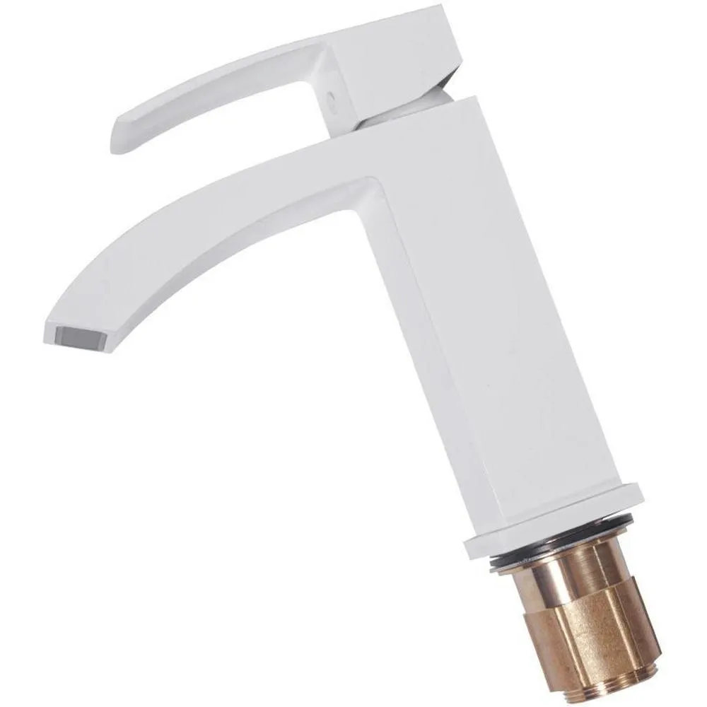 Смеситель для раковины Hansberge H1077WW, белый