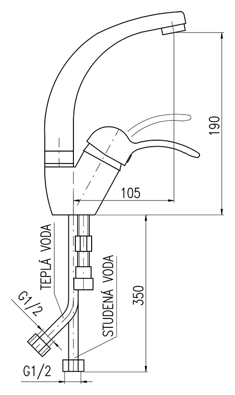 Смеситель для раковины Rav Slezak Labe L006.5/2