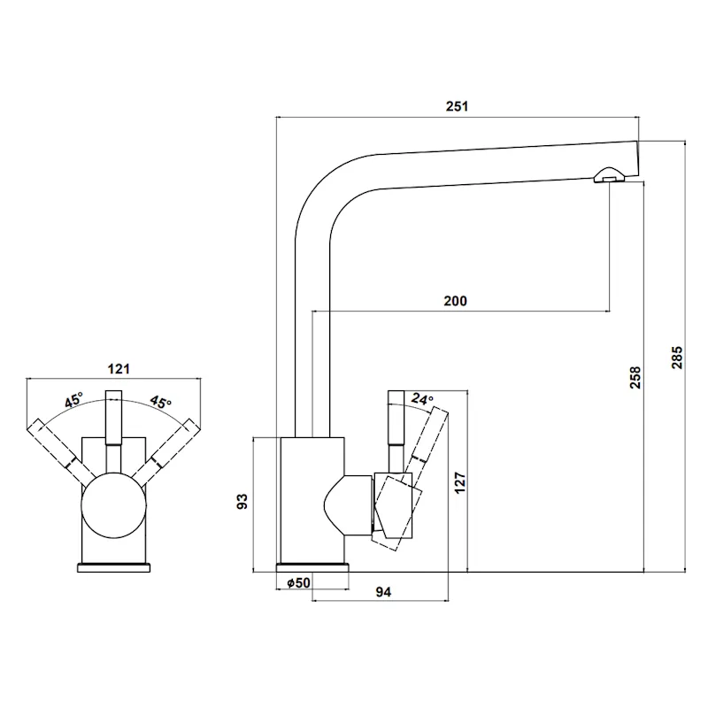 Смеситель для кухни Dr. Gans Лира 319.08Н.1123.406, терракота
