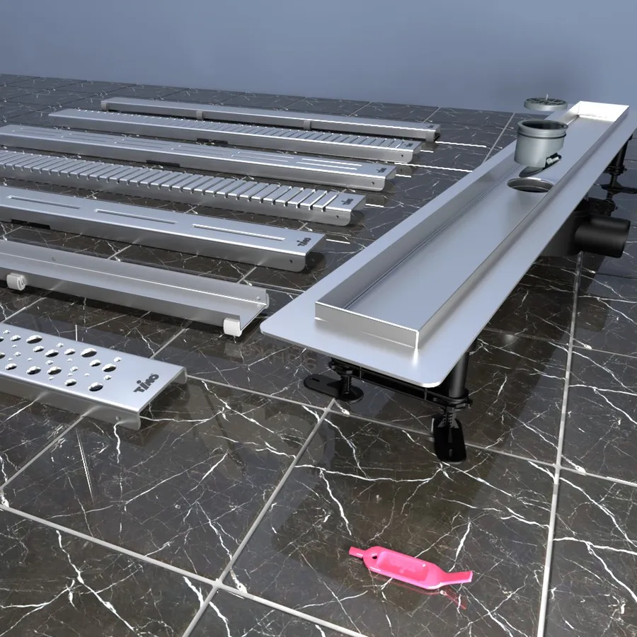 Душевой лоток TIMO Drain Protect 800 с вставкой DR20, сатин (DP20800-DR20800)