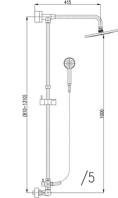 Душевая система Rav Slezak Dunaj Termostat TRM81.5/5-01
