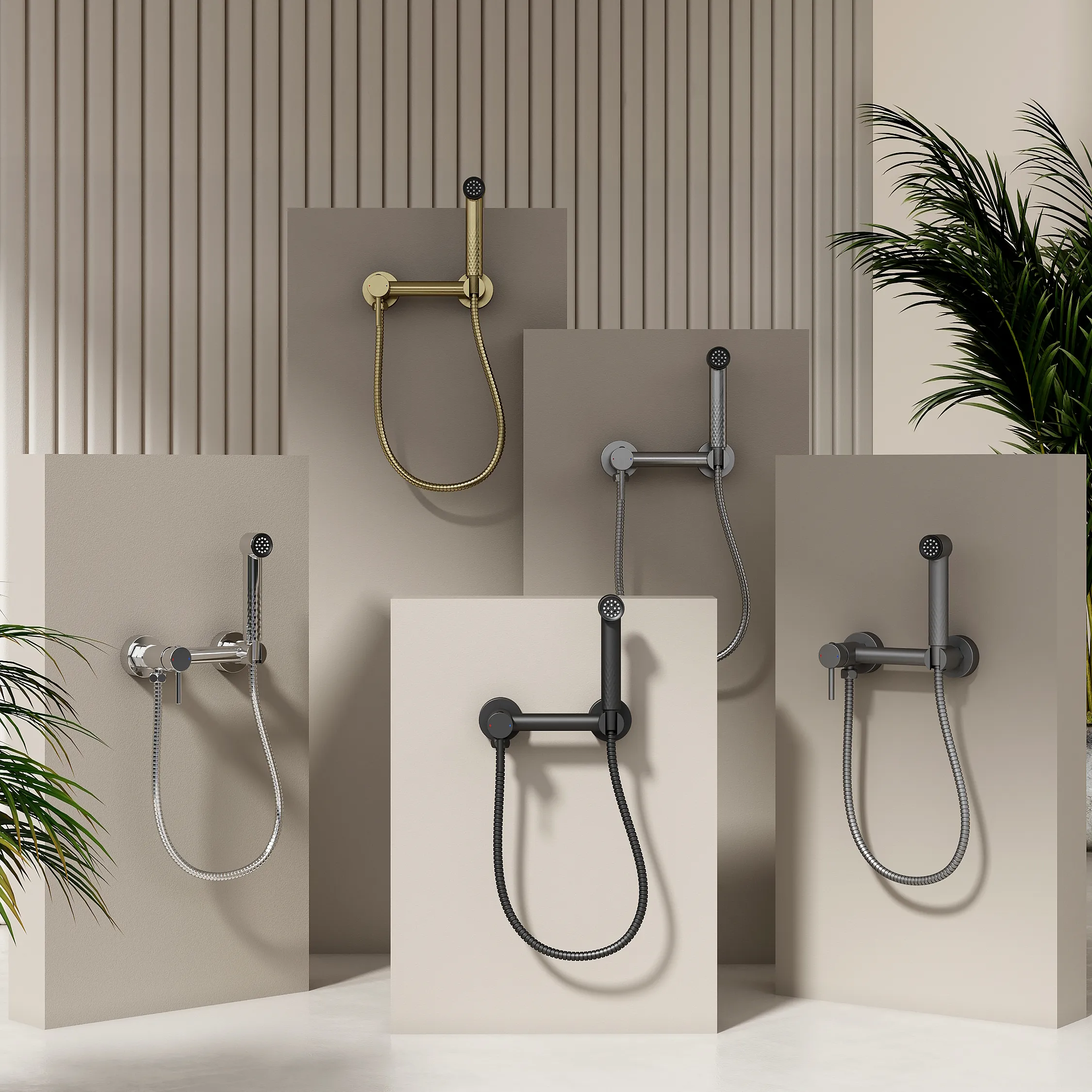 Смеситель Splenka настенный с гигиеническим душем (S99.51)