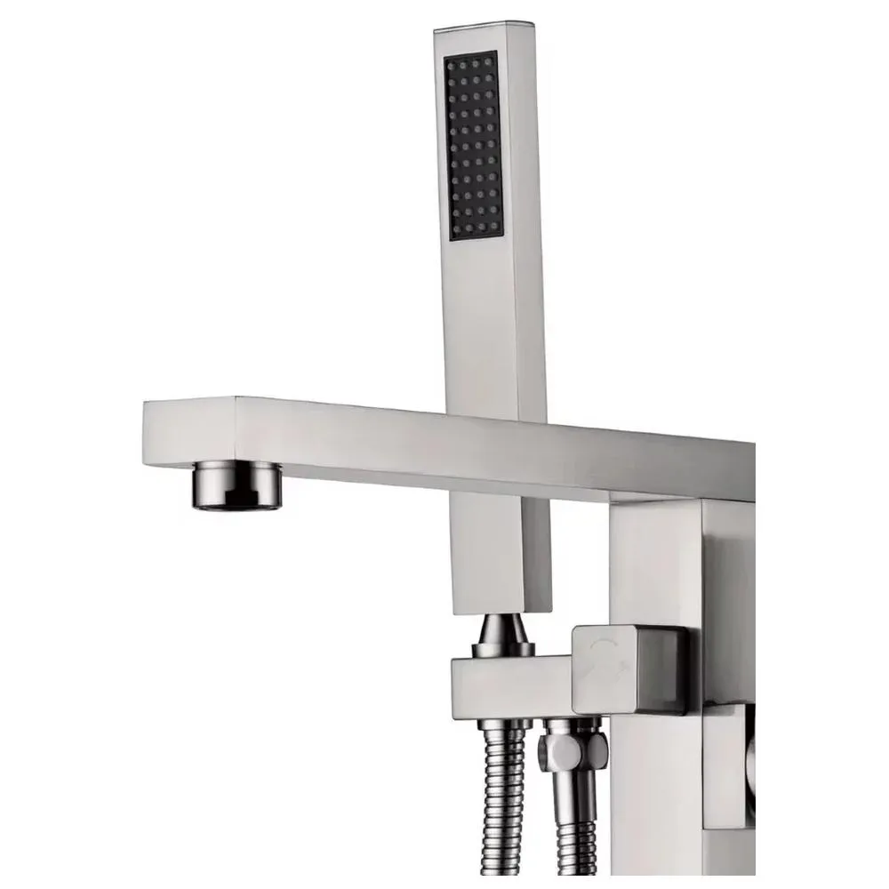 Смеситель напольный для ванны Groсenberg GB800NK, никель