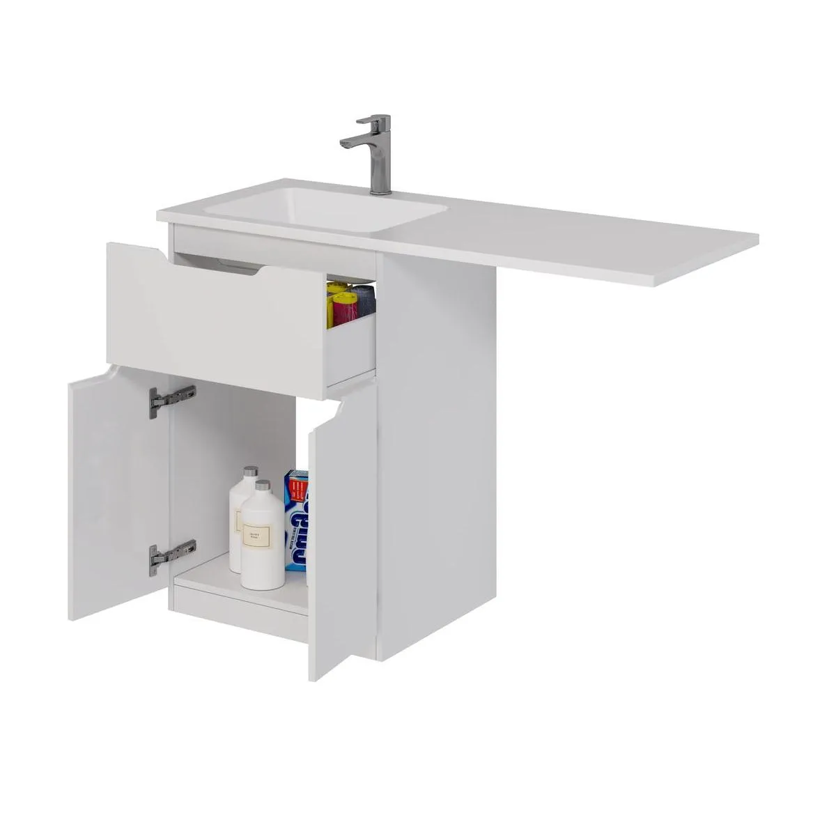 Тумба с раковиной напольная Dreja Vega 60 см, белый