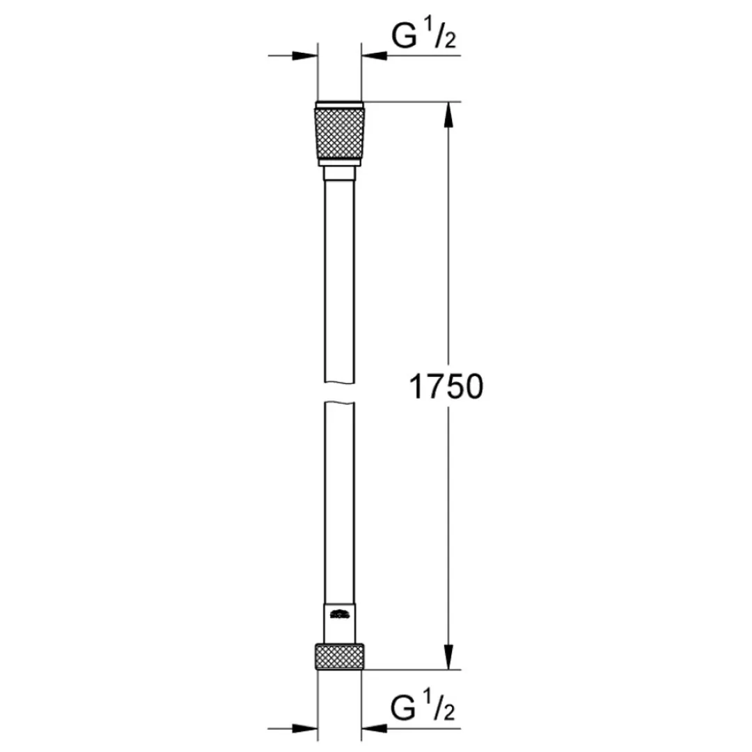 28388KF1 Silverflex Душевой шланг пластик, 1750 мм, макс. давление до 5 бар, фантомный чёрный