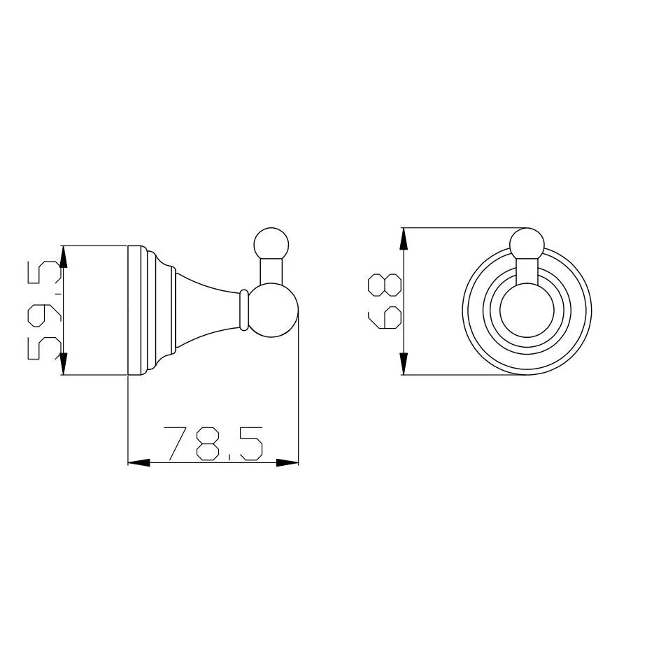 Крючок для ванной комнаты Rav Slezak MORAVA MKA0100CMAT, черный