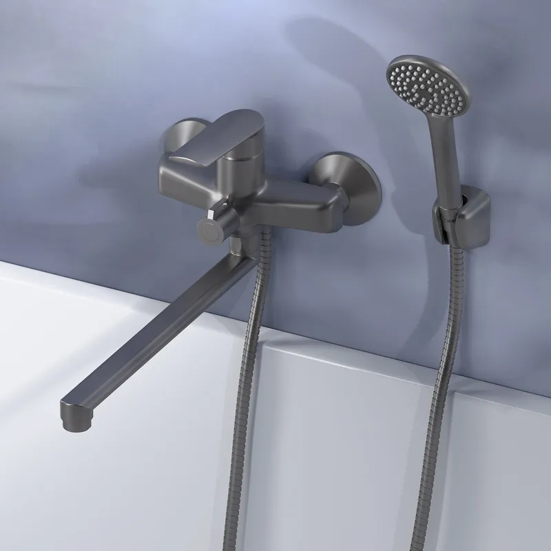 Смеситель для ванны ESKO LG31GM, оружейная сталь