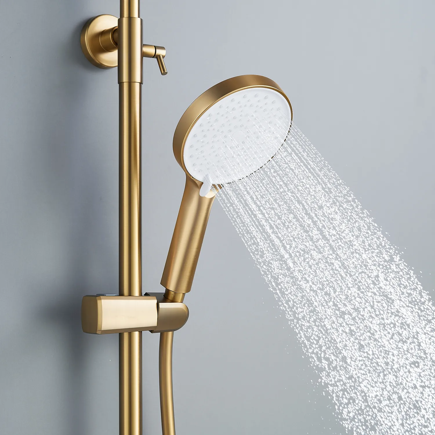 Душевая система Shevanik S4336G, золотой сатин