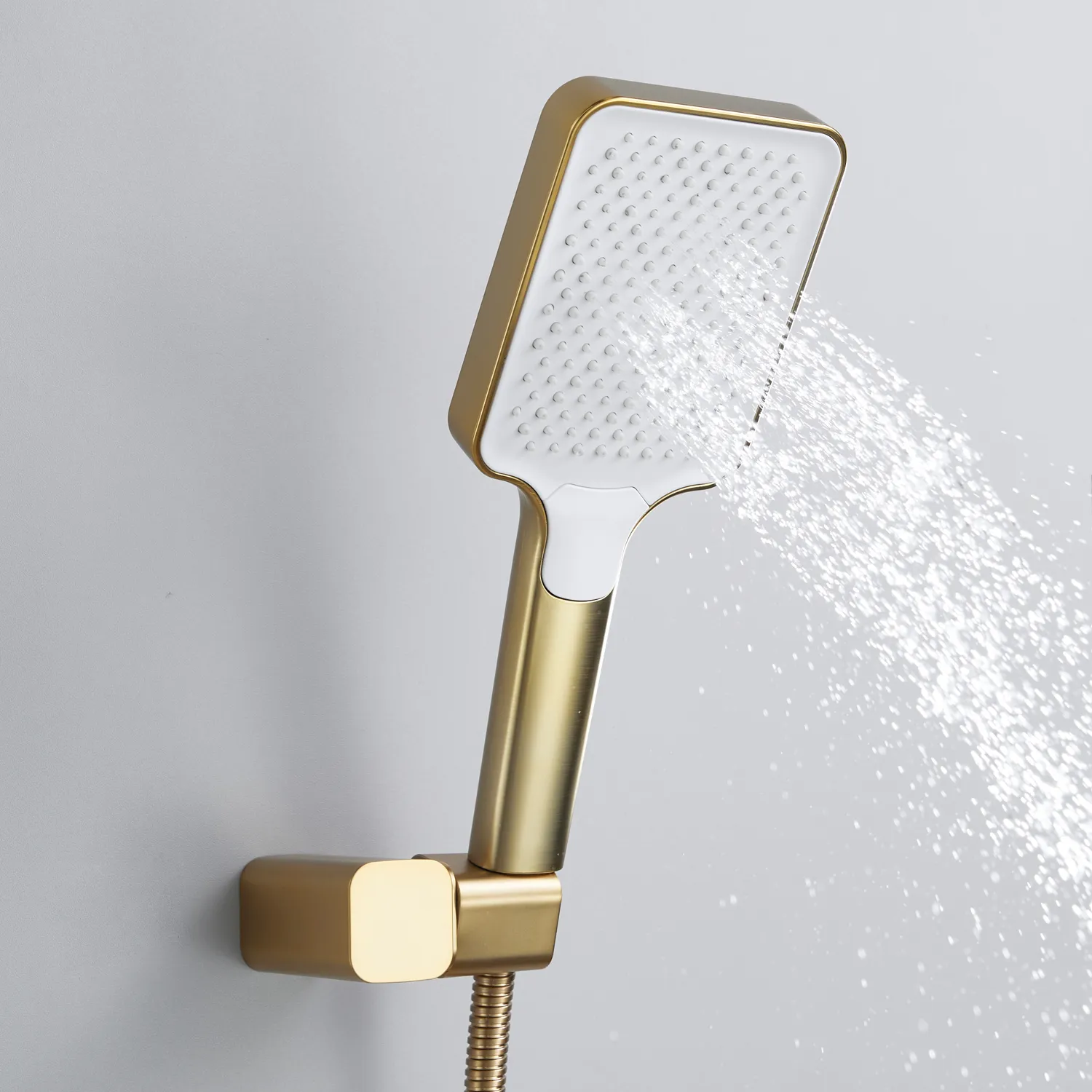 Душевая система встраиваемая Shevanik S9935G, золотой сатин