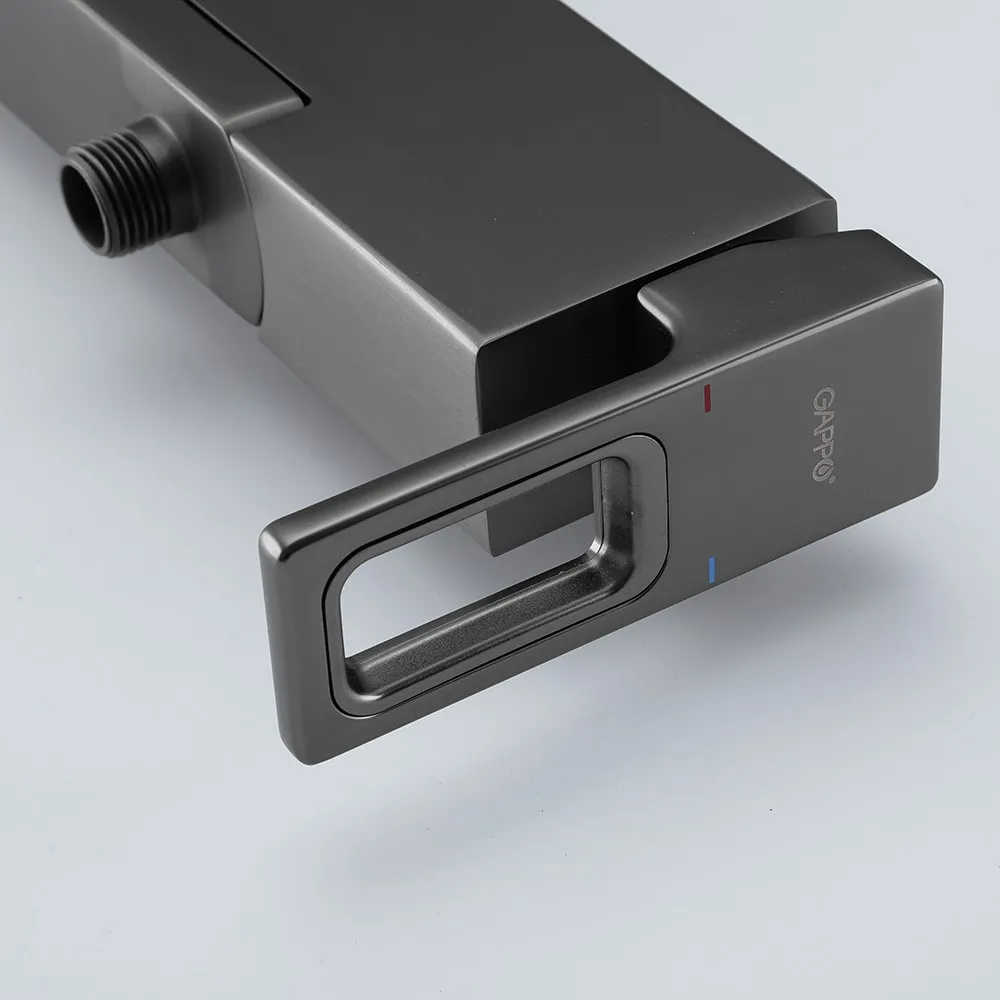 Смеситель для ванны GAPPO G3217-9, оружейная сталь