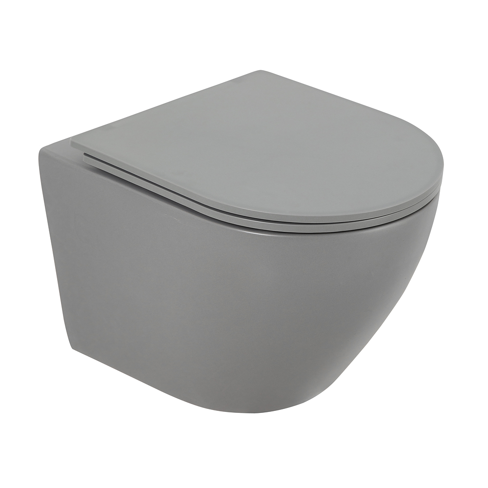 Чаша подвесного унитаза BelBagno Colorato, серый матовый (BB062CHR-GR)