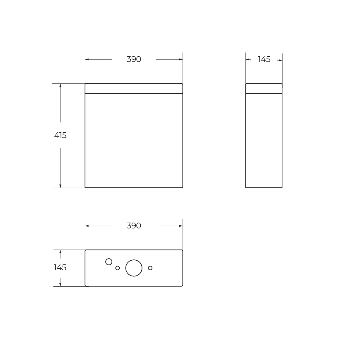 Бачок BelBagno Sfera-R, белый (BB2141T)