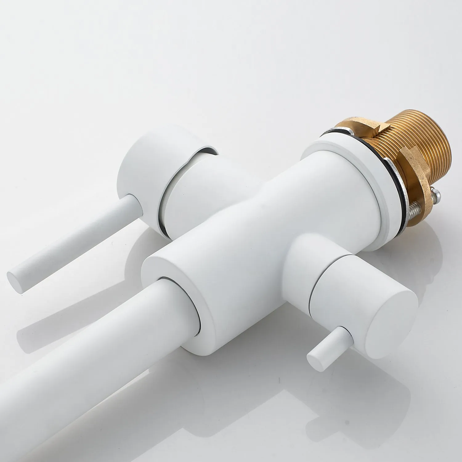 Смеситель для кухни с подключением фильтра воды Raffine F108C, белый