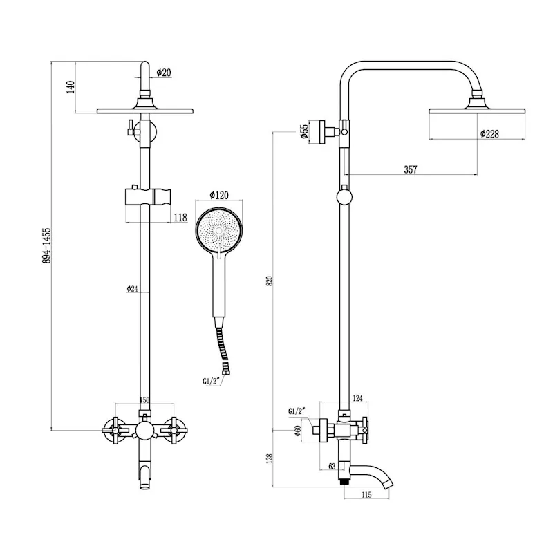 Душевая стойка Fmark FS8445