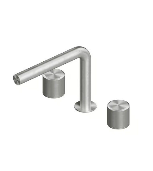 Смеситель для раковины Quadro design Stereo, сталь брашированная (16 07V AS)