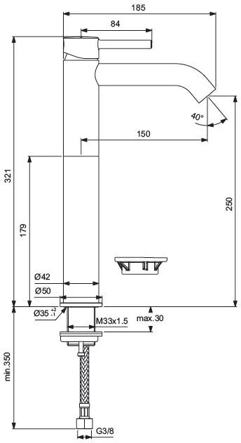 Смеситель для раковины Ideal Standard Ceraline BC269AA