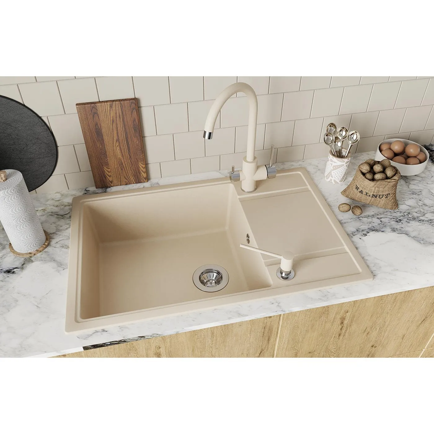 Кухонная мойка Florentina ЛИПСИ 20.505.D0780.202, шампань