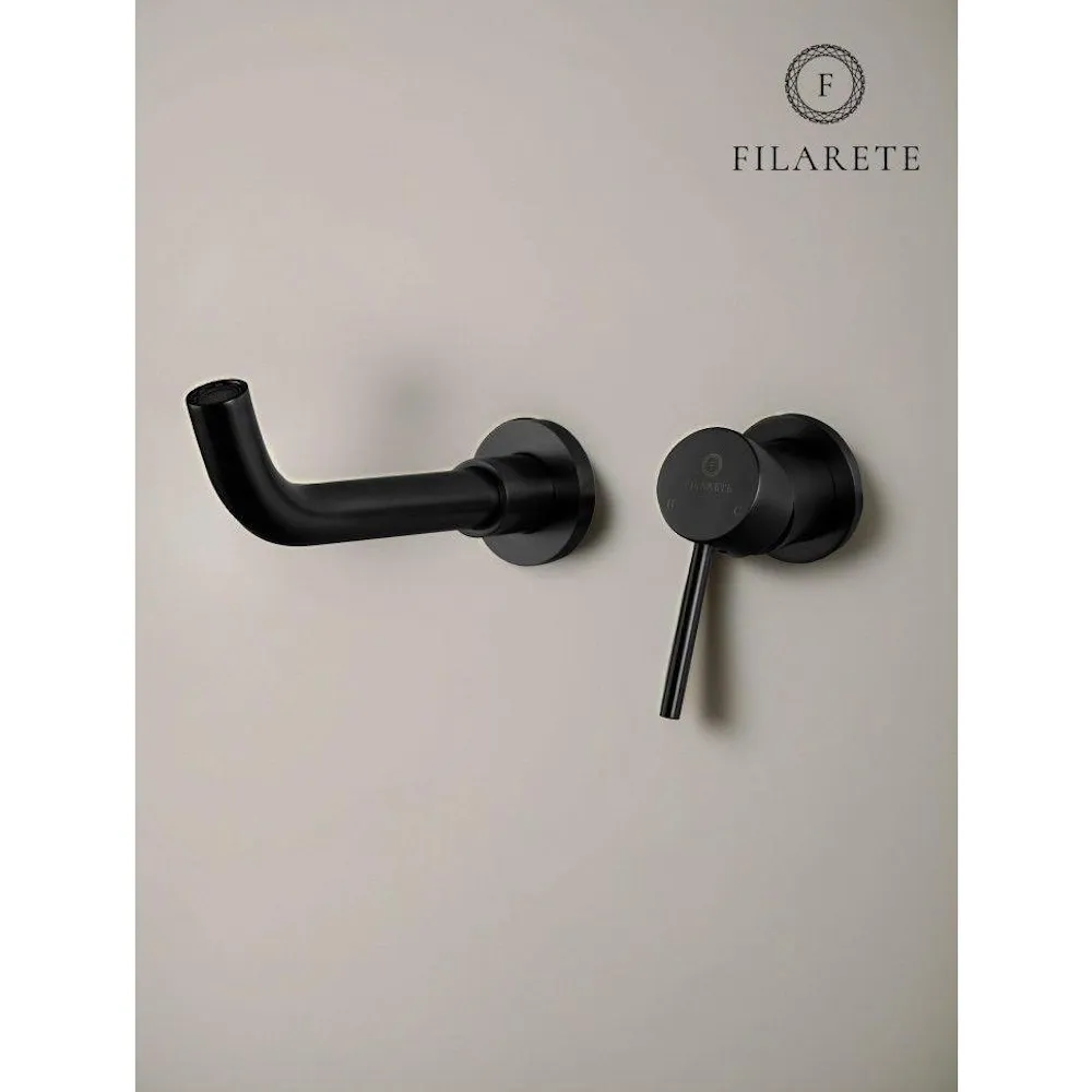 Смеситель для раковины встраиваемый FILARETE Roun FL4020BL, черный