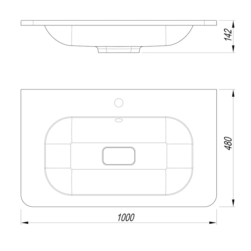 Раковина Florentina Нева 100 см 10.250.01000.201, жасмин