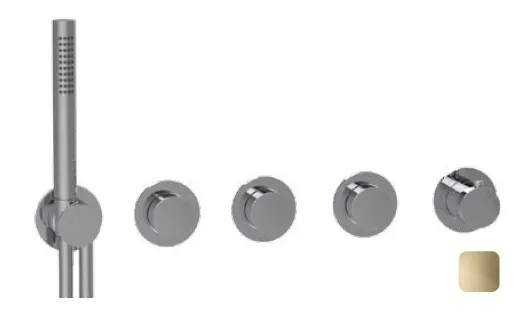 Смеситель для душа Almar Water Control Modular, на 3 потребителя, Polished Gold (E180434.GO)