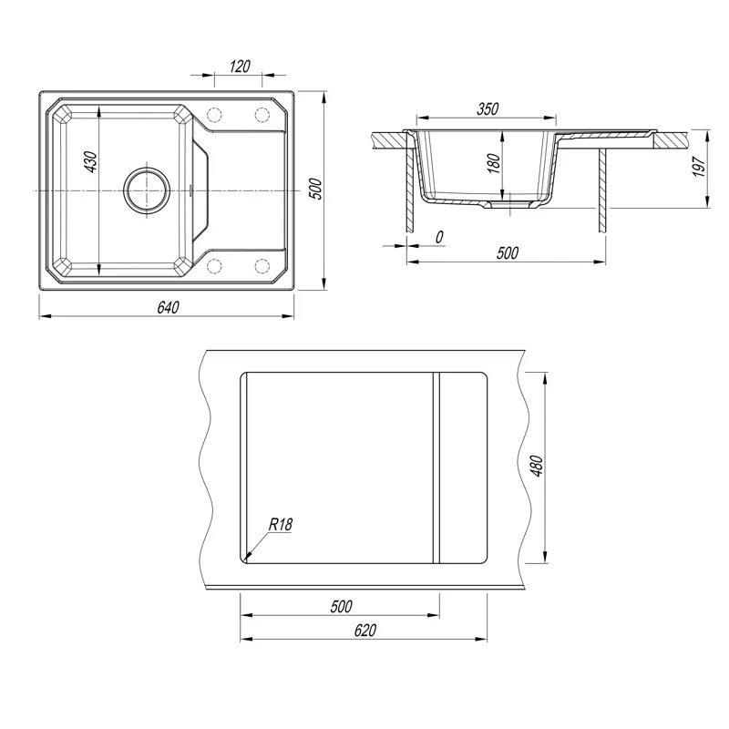 Кухонная мойка Dr. Gans КАРДИНАЛ 29.030.C0640.405, терра