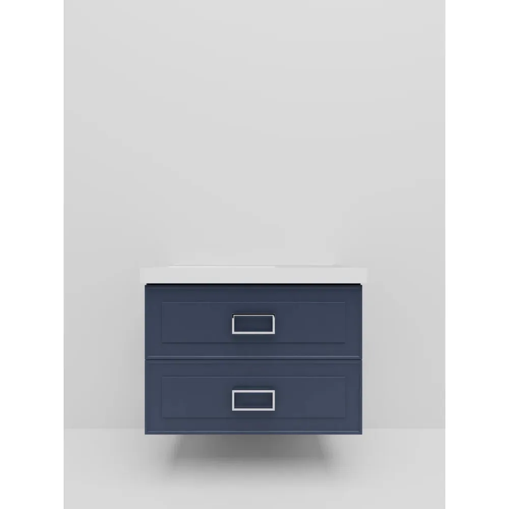 Тумба под раковину подвесная La Fenice Cubo TWIN FNC-01-CUB-BG-90-2, синяя