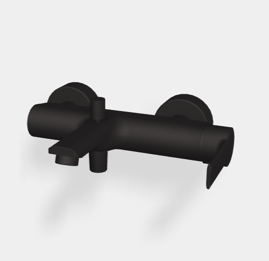 Смеситель для ванны и душа Fima Carlo Frattini Mast, черный матовый (F3134/1NS)