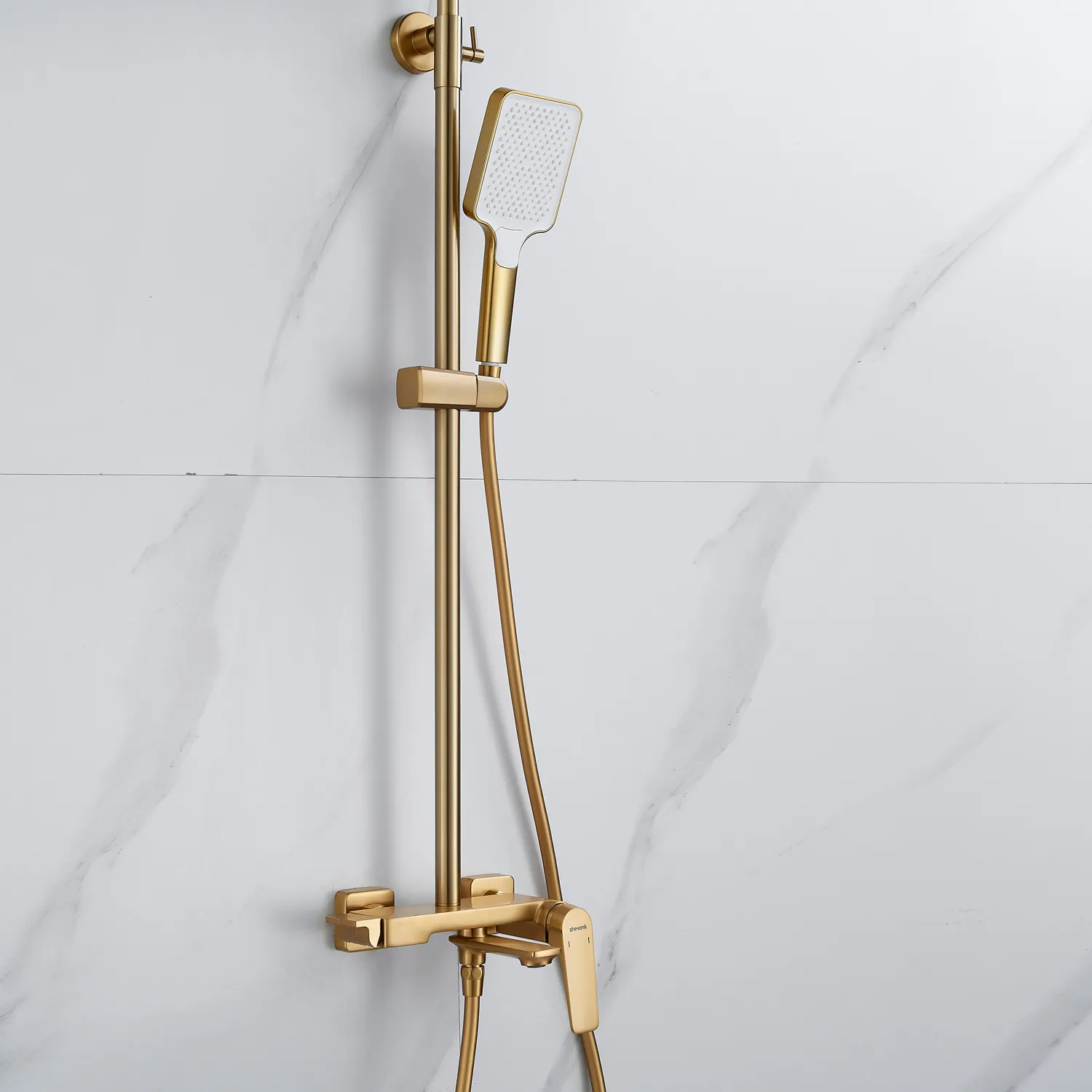 Душевая система Shevanik S4226G, золотой сатин