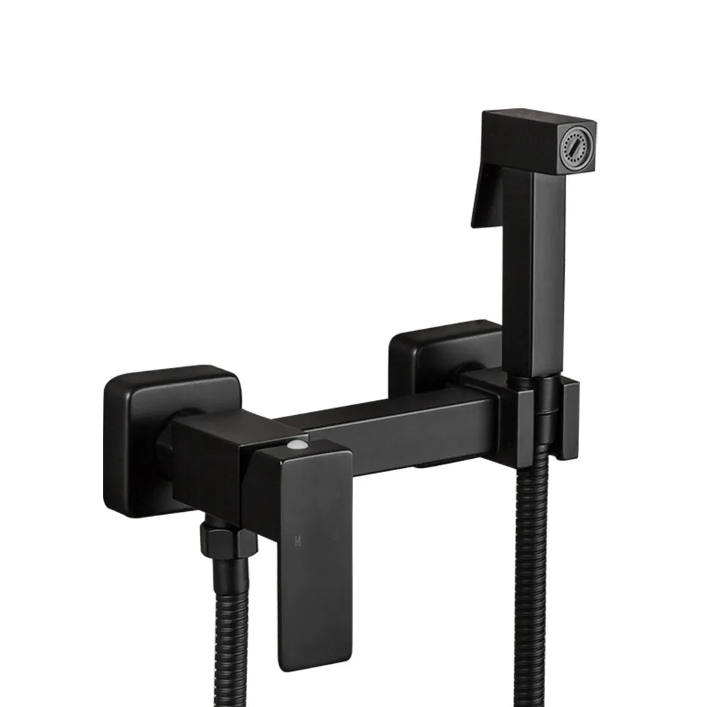 Гигиенический душ со смесителем FRAP F7504-6, черный