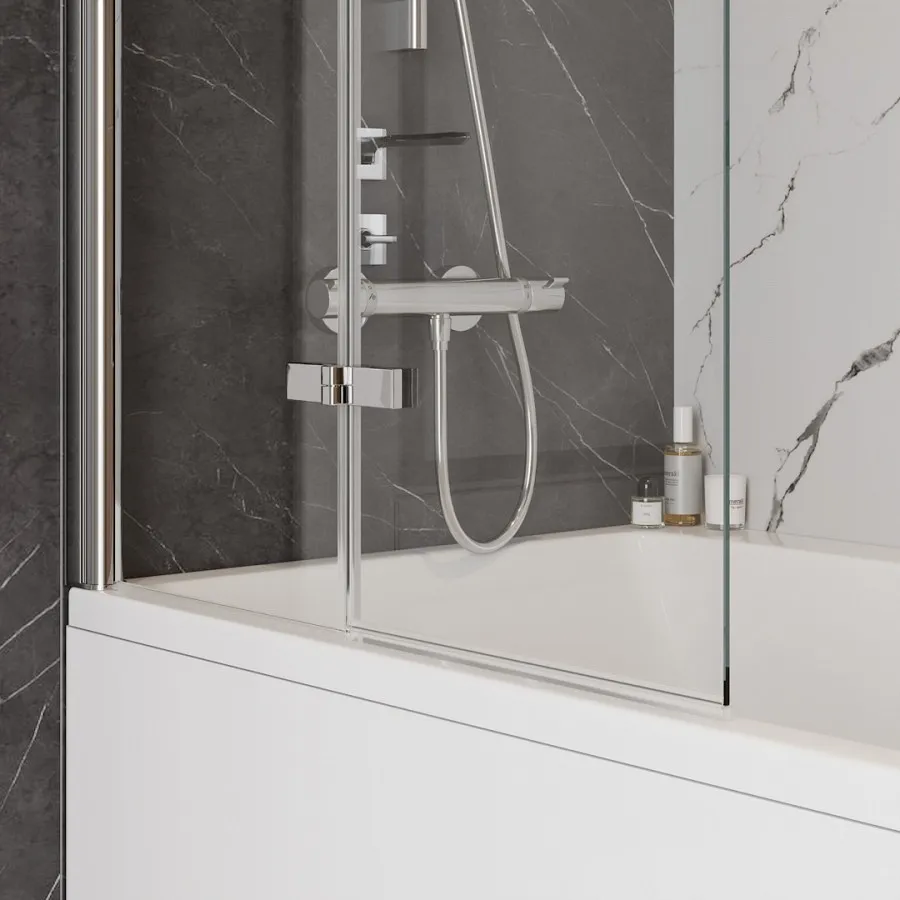 Шторка на ванну 80х140 см Maretti Valentina VA41R8014097-015, профиль хром