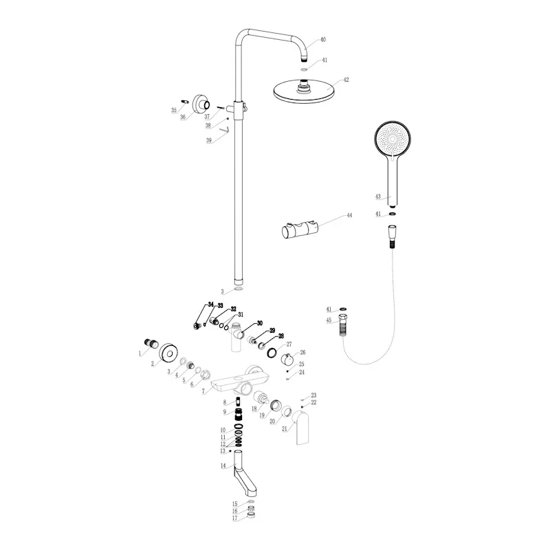 Душевая стойка Fmark FS8845H