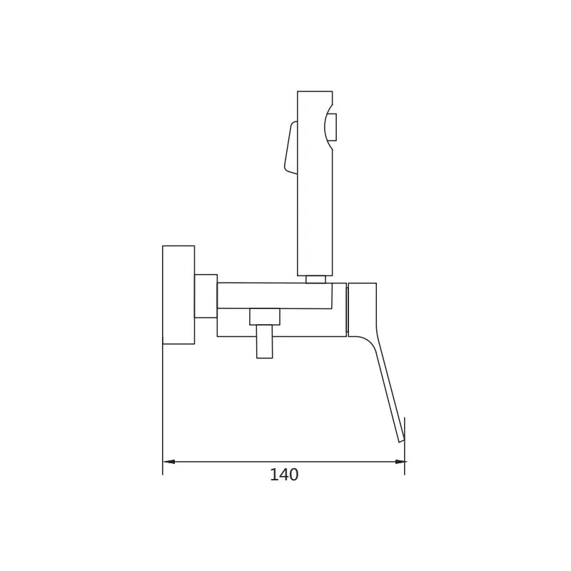 Гигиенический душ со смесителем Shevanik S4305C-1, белый