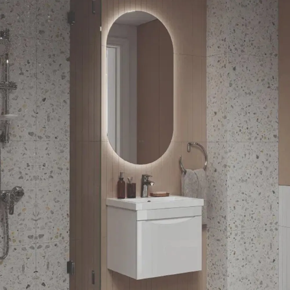 Тумба с раковиной подвесная Velvex Vizo tp.VIZ.COM.50.1Y, 50 см