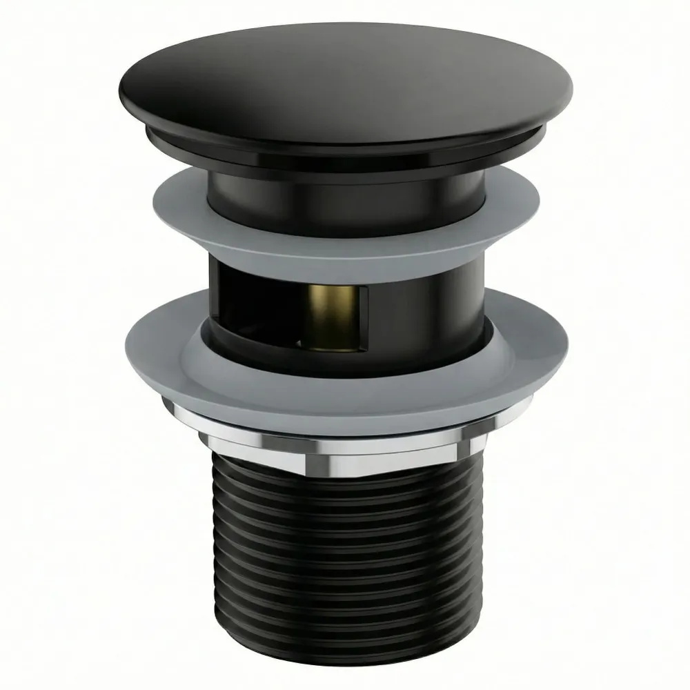 Донный клапан для раковины с переливом ESKO BGB, черный