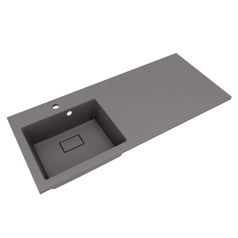 Раковина Florentina Аванти 110 см 10.310.0L110.307, серый шёлк