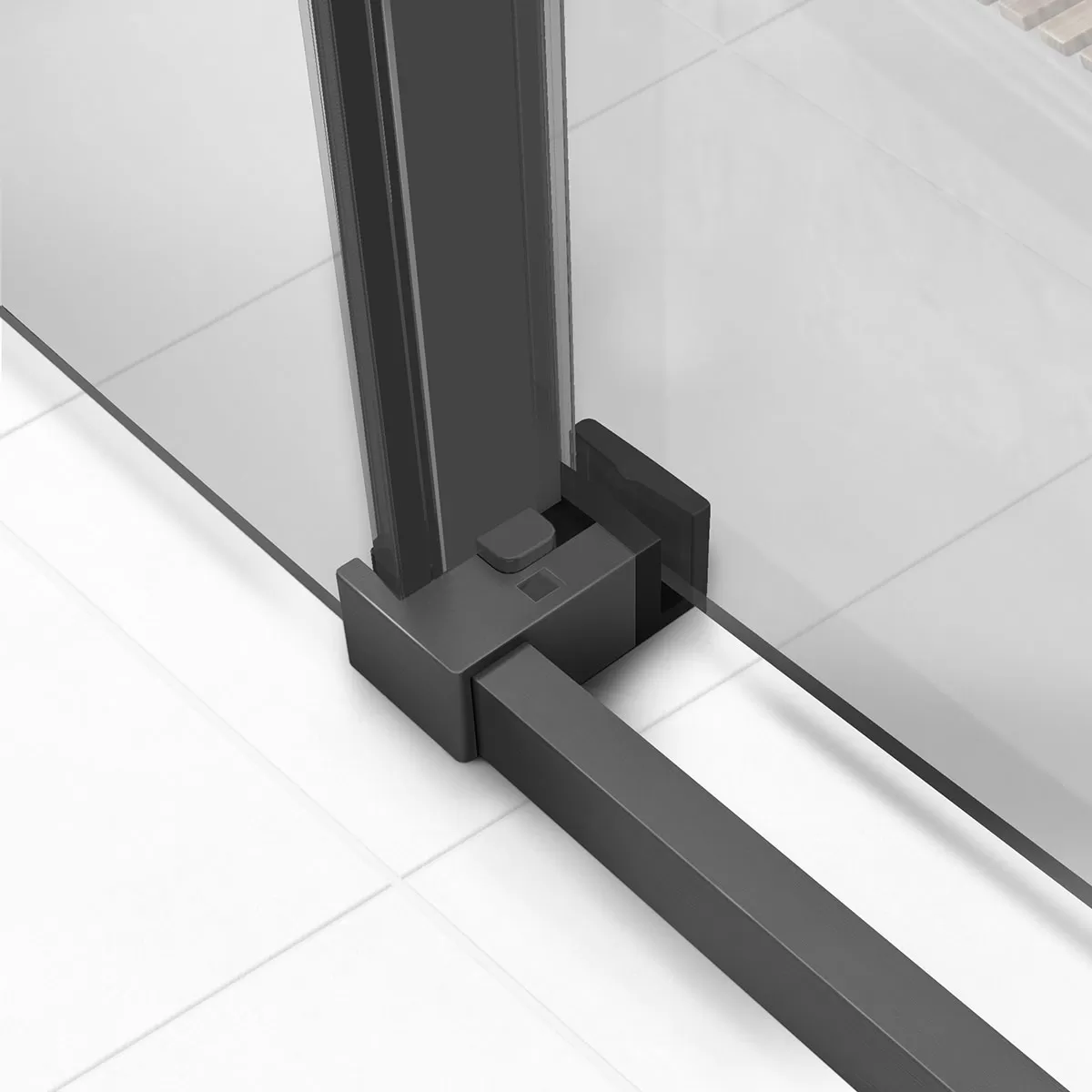 Душевая дверь Vincea Slim Soft (VDS-1SS120CLGM) 1200х2000 мм, вороненая сталь, стекло прозрачное