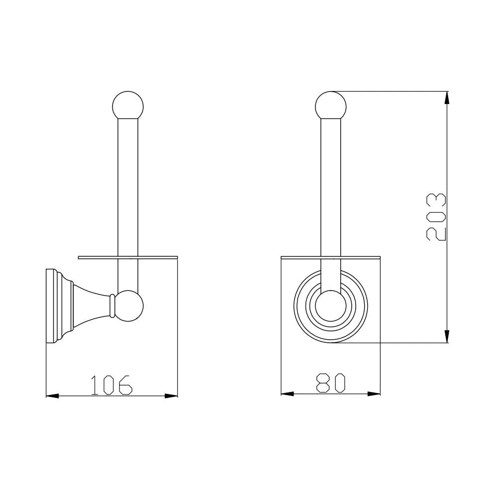 Держатель для туалетной бумаги Rav Slezak MORAVA MKA0402SM, бронза